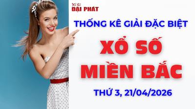 Thống Kê Giải Đặc Biệt Miền Bắc Hôm Nay Thứ 3 Ngày 21/04/2026